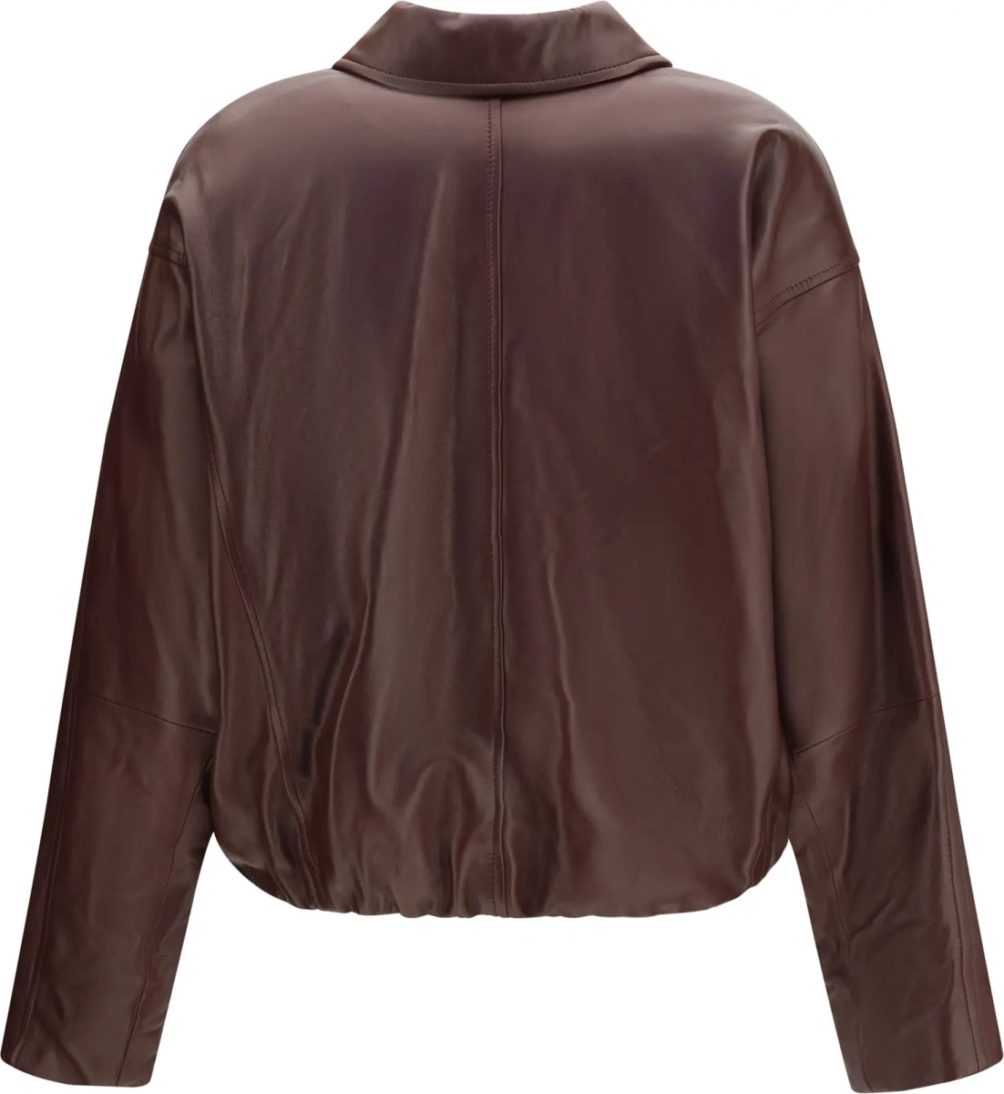 Geaca de Piele Nappa Jacket with drawstring and monili - Img 2