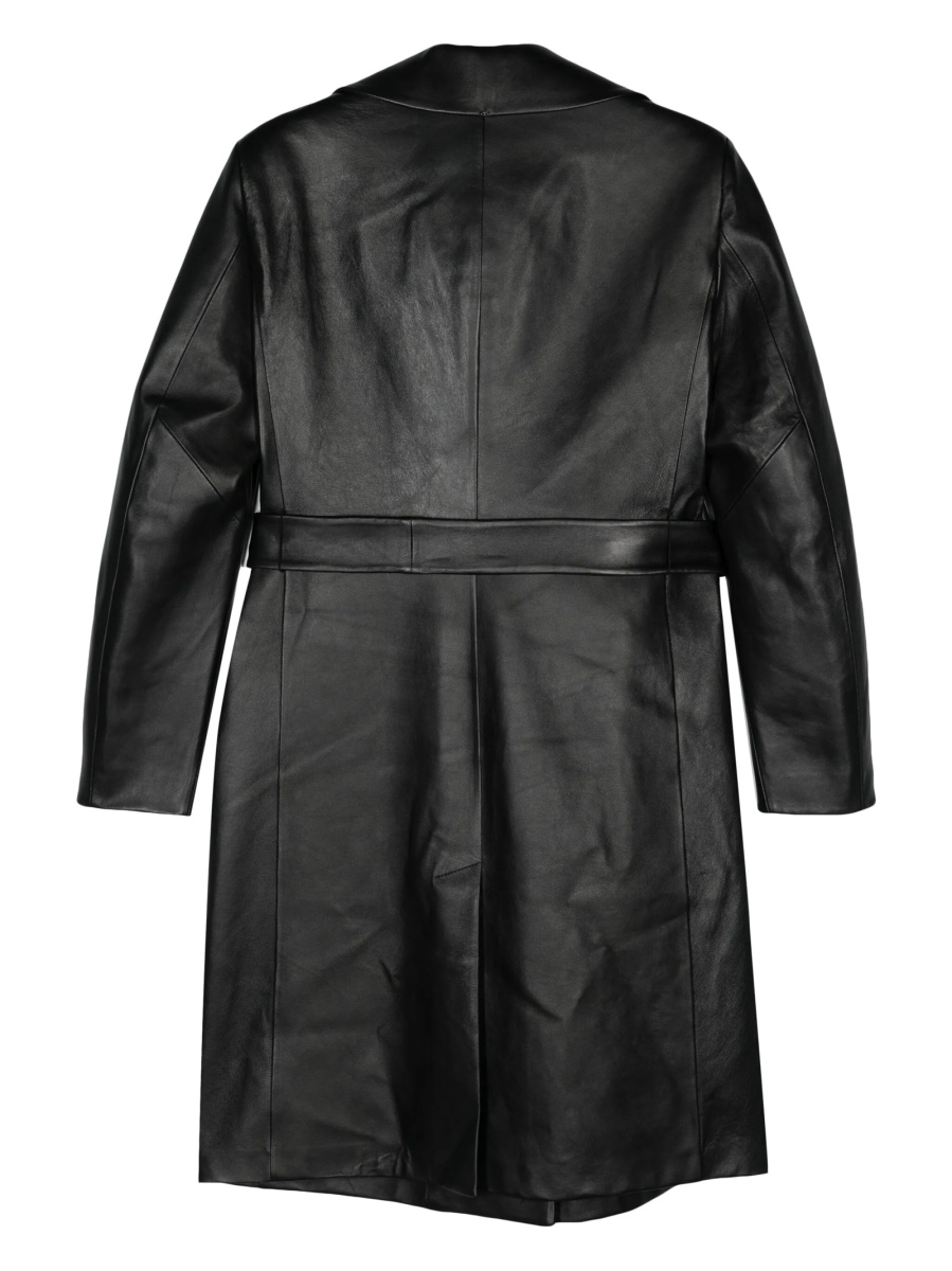 Geaca de piele SPORTMAX neagra din piele - Img 2