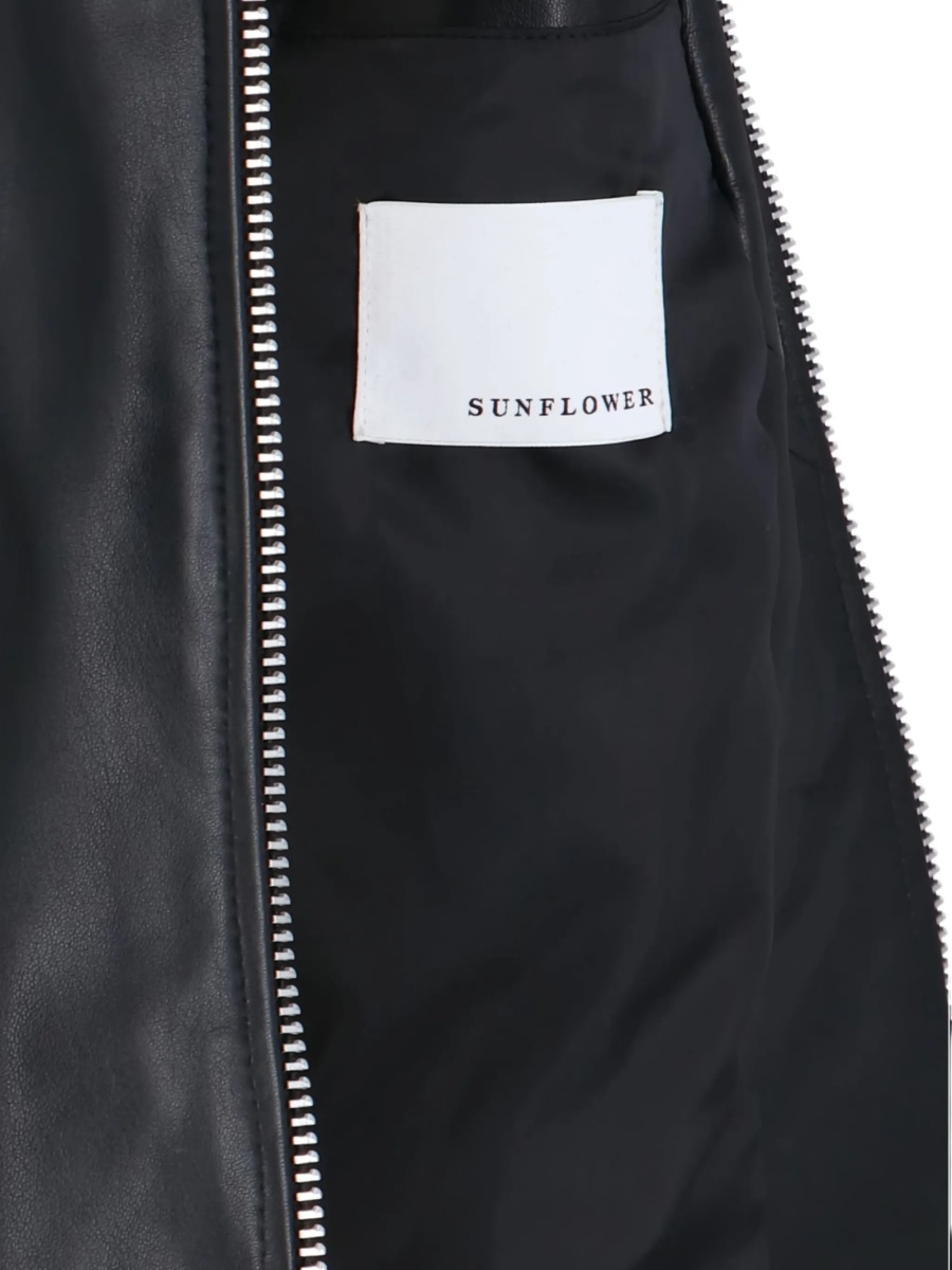 Geaca de piele SUNFLOWER neagra - Img 4