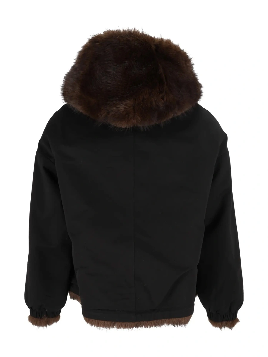 Geaca de Piele WOMAN FABRIC &amp; FAKE FUR JACKET - Img 3