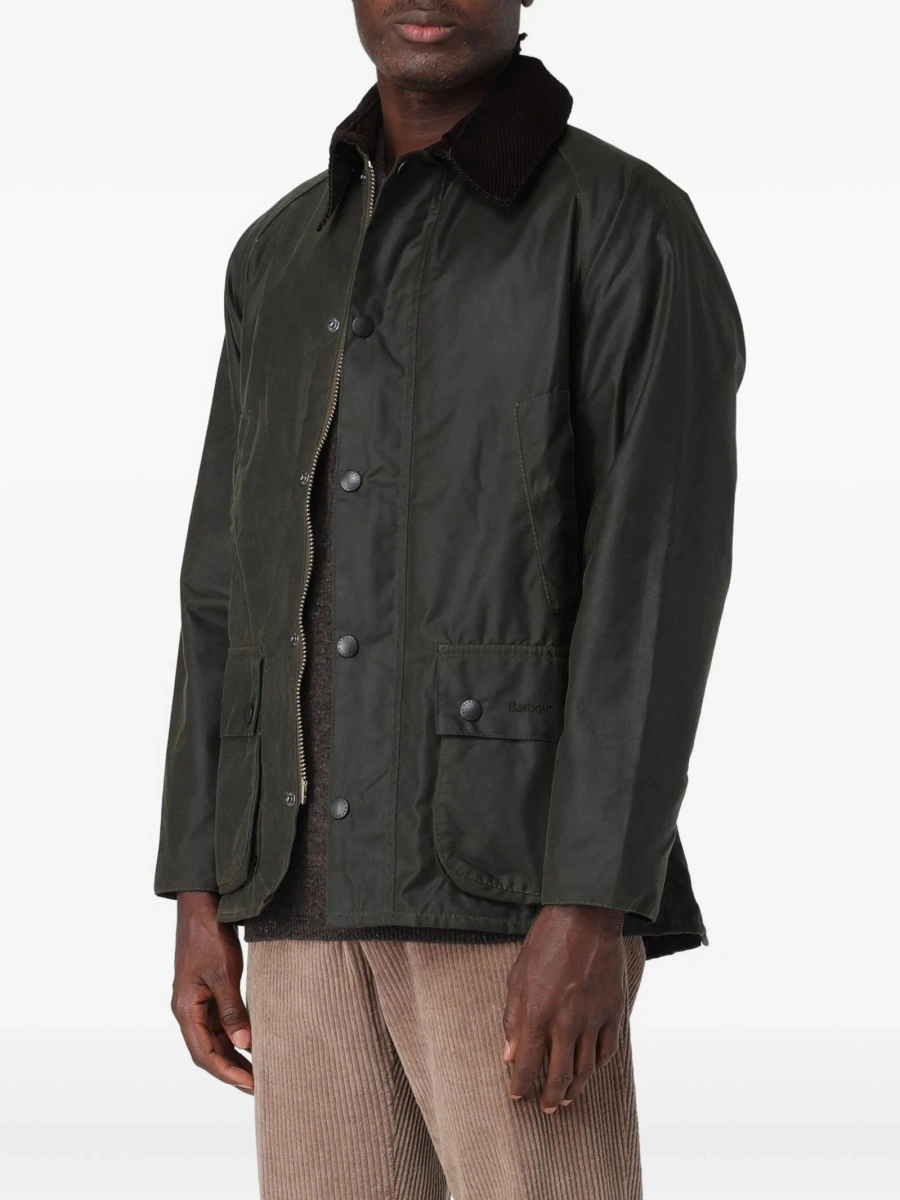 Geaca de ploaie Barbour verde din bumbac - Img 2