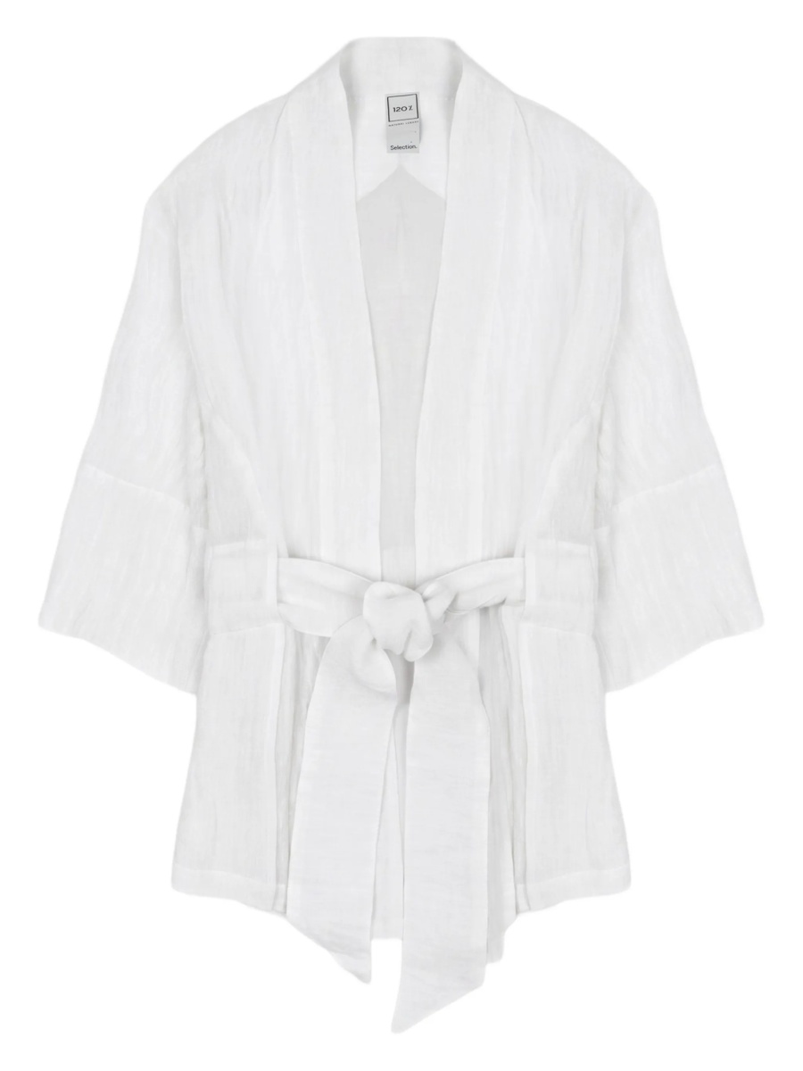 Geaca Oversize 120% LINO alba din in - Img 2