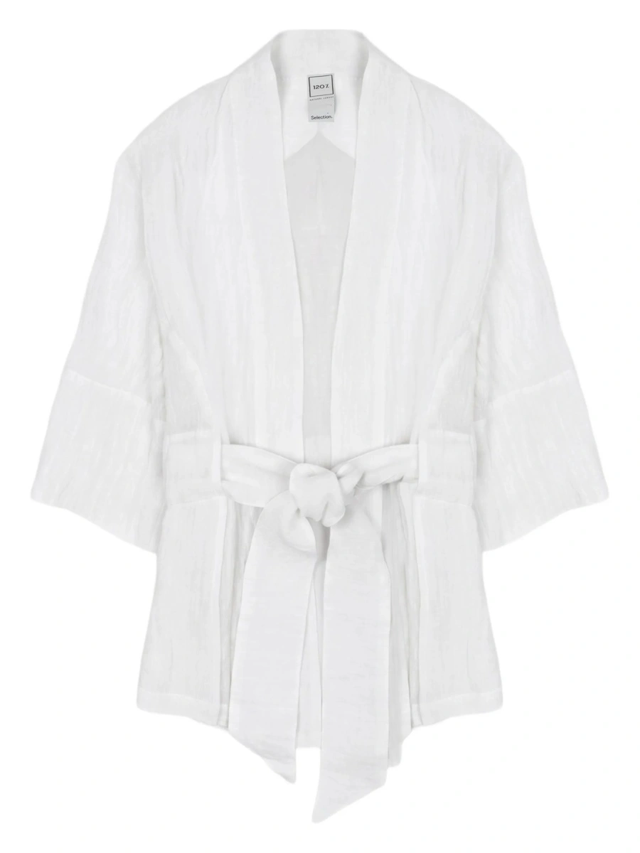Geaca Oversize 120% LINO alba din in - Img 2