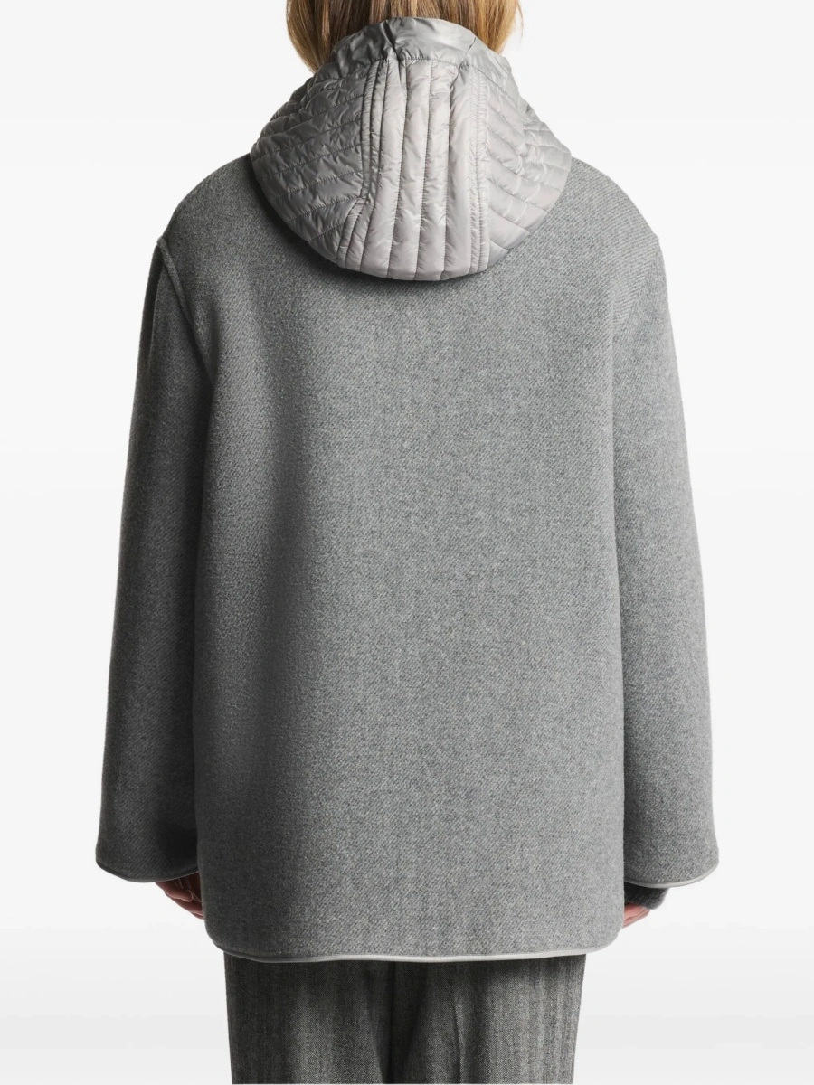 Geaca Oversize Fay gri din polyester si lana - Img 3