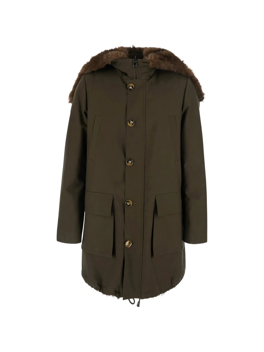 Geaca parka VALENTINI 1972 verde din bumbac - Img 8
