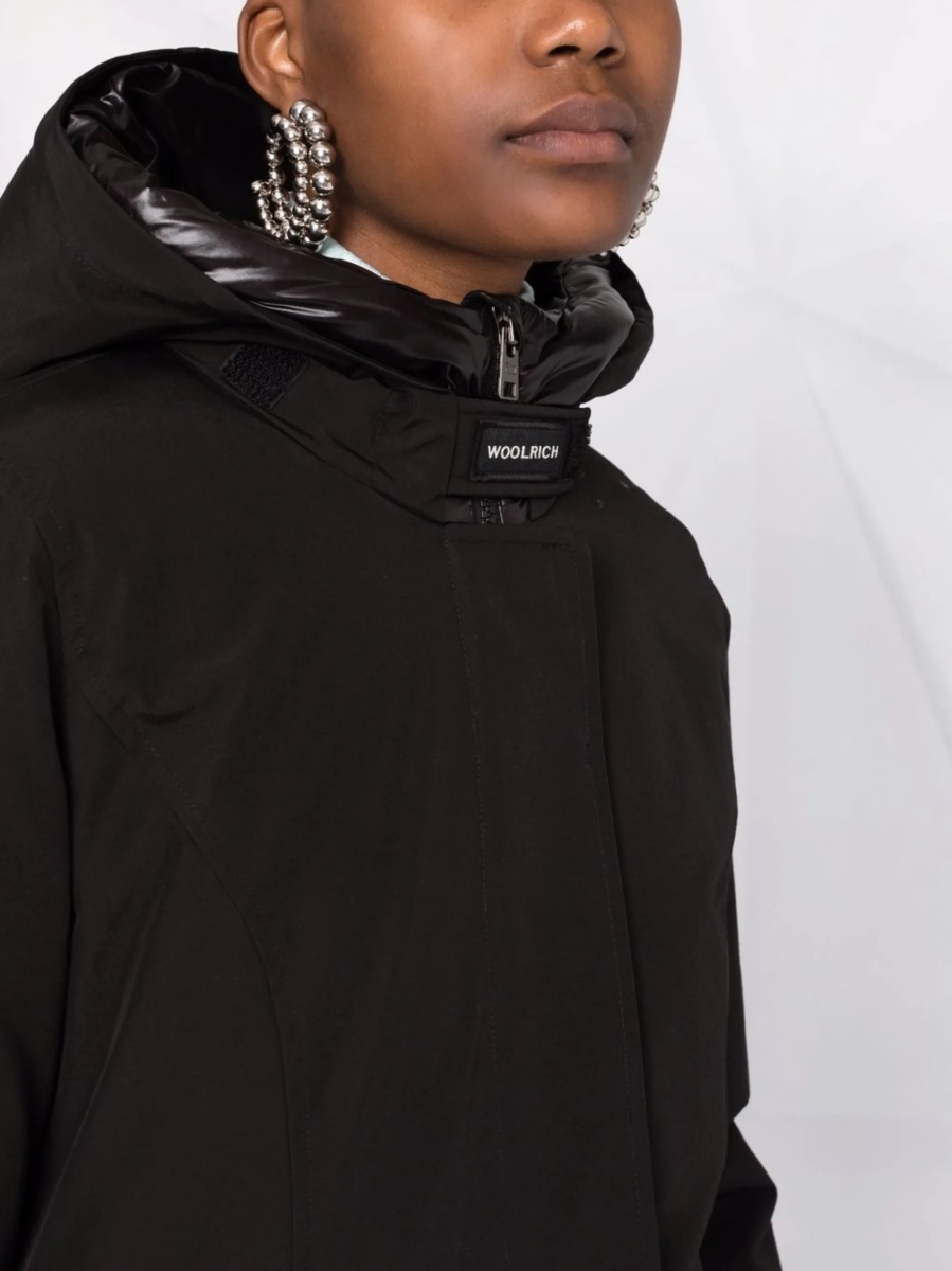 Geaca Parka Woolrich neagra din bumbac si poliamida - Img 3