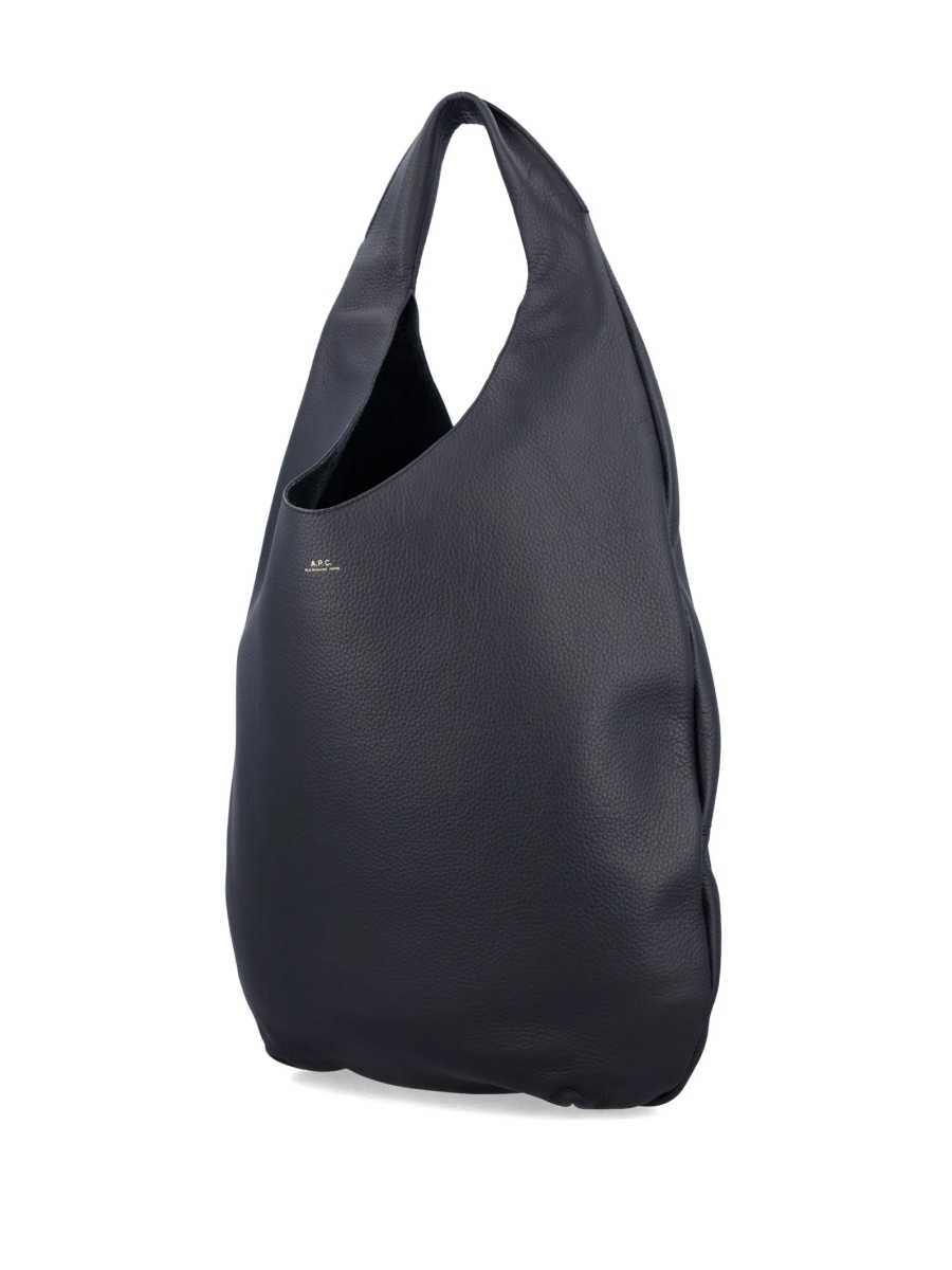 Geanta de mana A.P.C. neagra din piele - Img 4