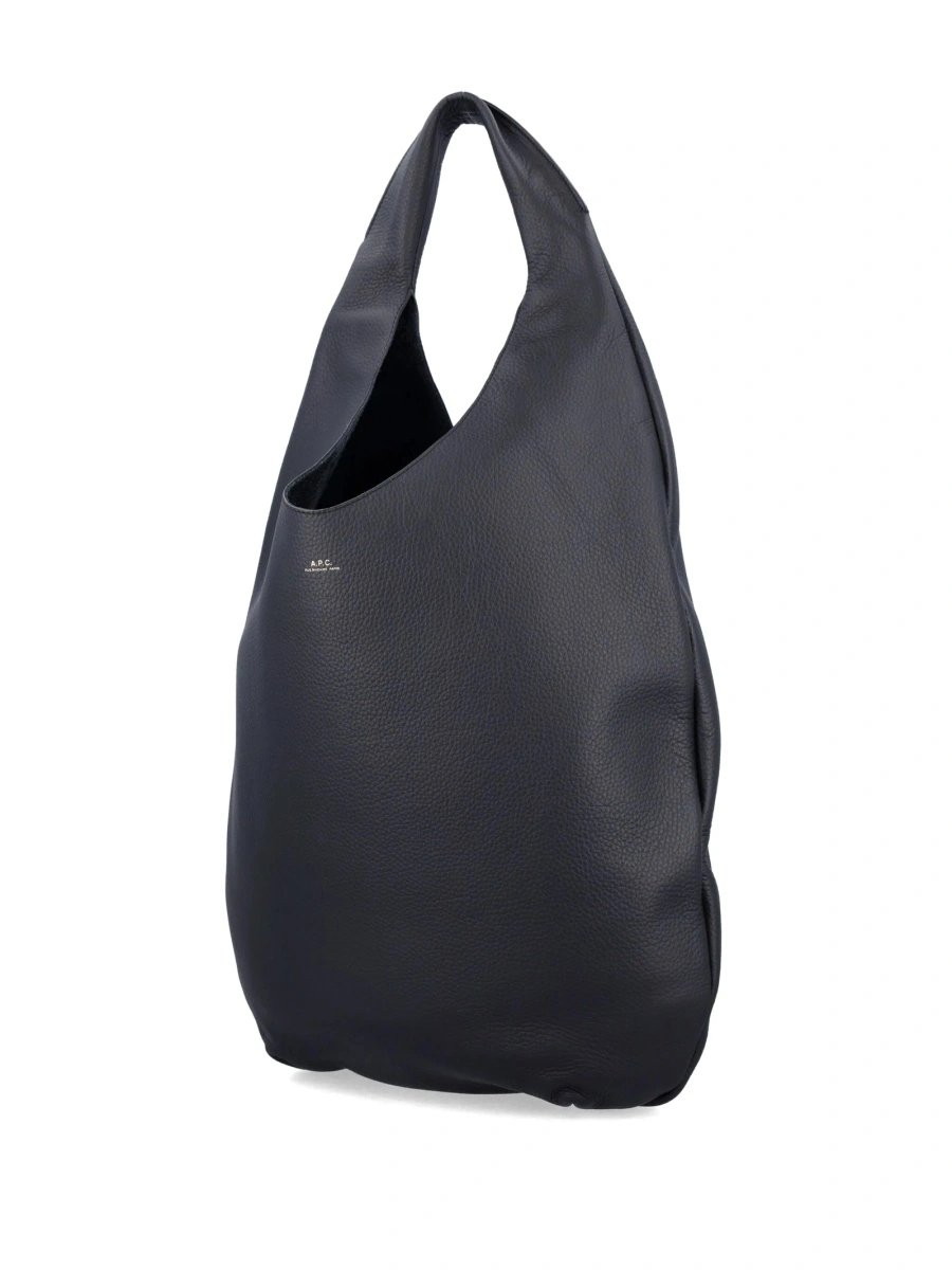 Geanta de mana A.P.C. neagra din piele - Img 4