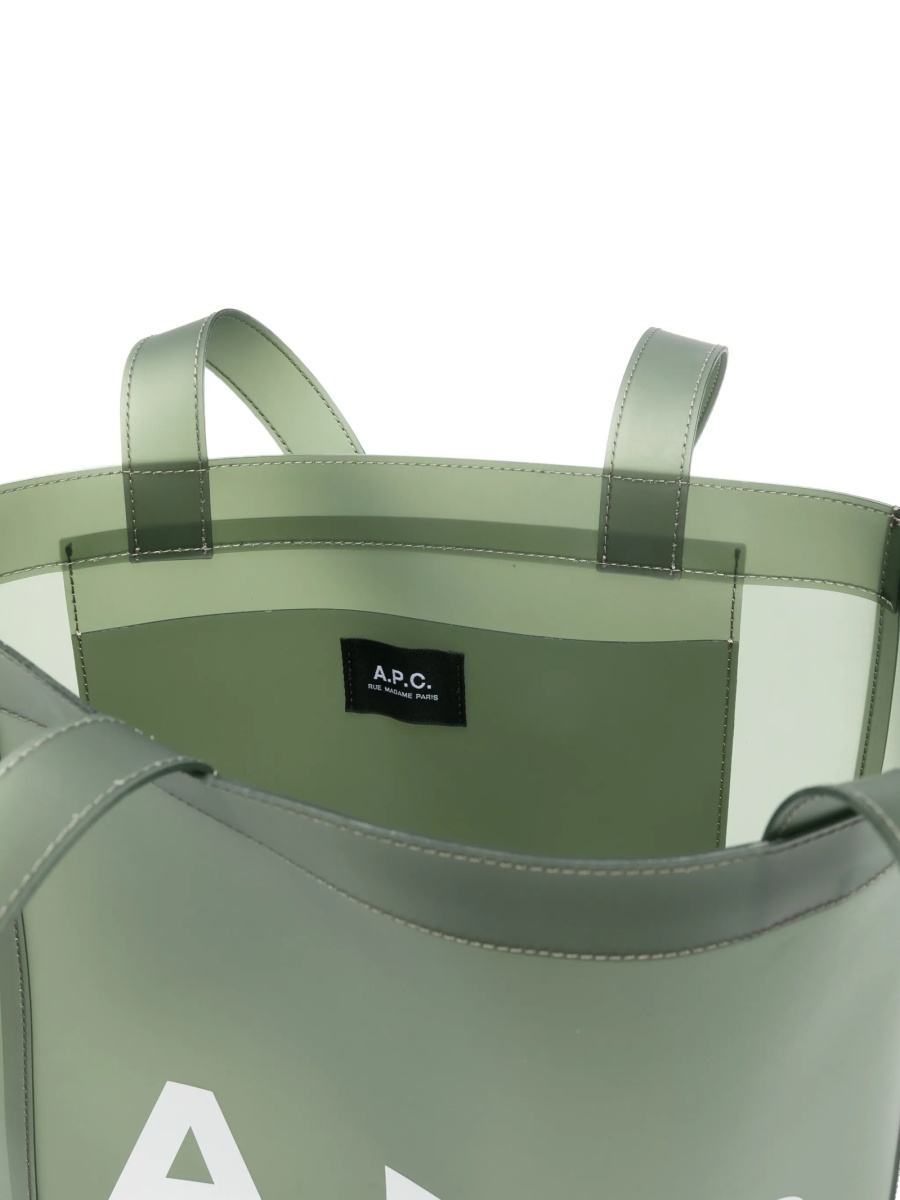 Geanta de mana A.P.C. verde din tpu - Img 5