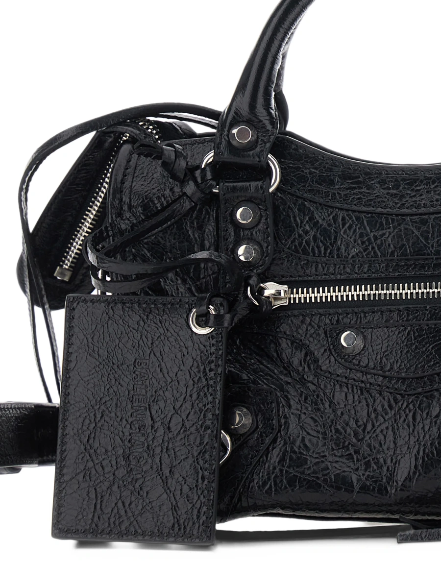 Geanta de mana Balenciaga neagra din piele - Img 3