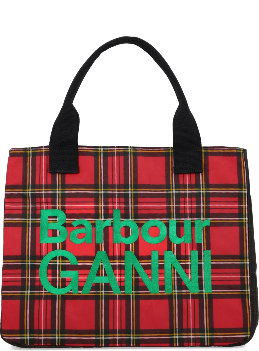 Geanta de mana Barbour X Ganni Waxed Cotton Tote Bag - Img 4