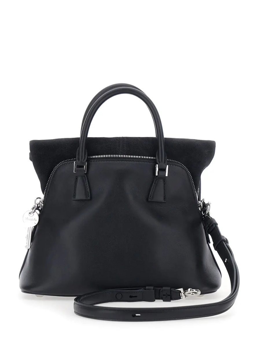 Geanta de mana Black Handbag with Adjustable and Removable Shoulder Strap in Leather for Women - Img 2
