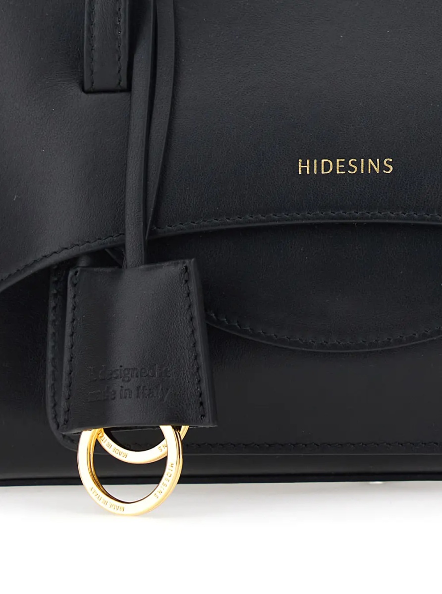 Geanta de mana Black Small Handbag with Adjustable Shoulder Strap and Front Pocket in Leather for Women - Img 3