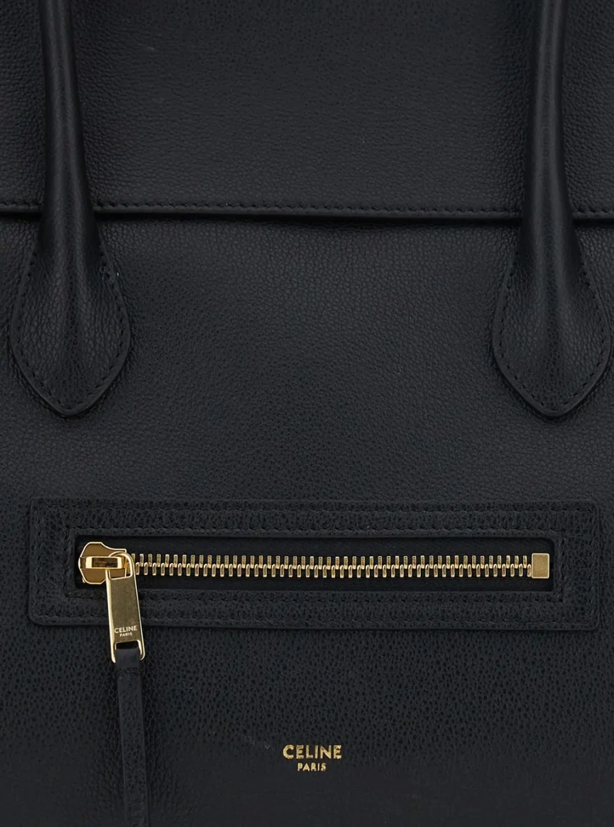Geanta de mana Céline neagra din piele 'Luggage' - Img 3