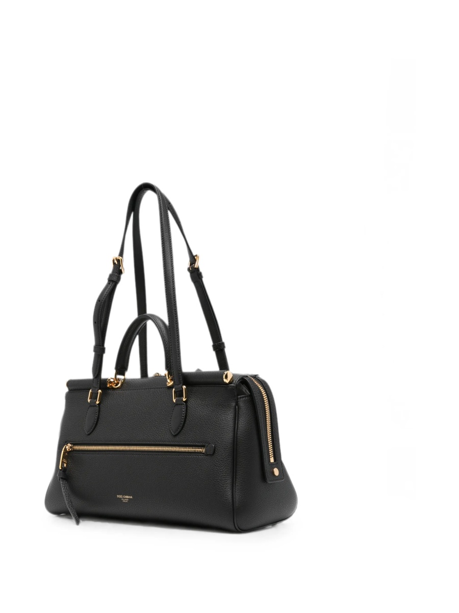 Geanta de mana Dolce &amp; Gabbana neagra din piele si pvc - Img 3