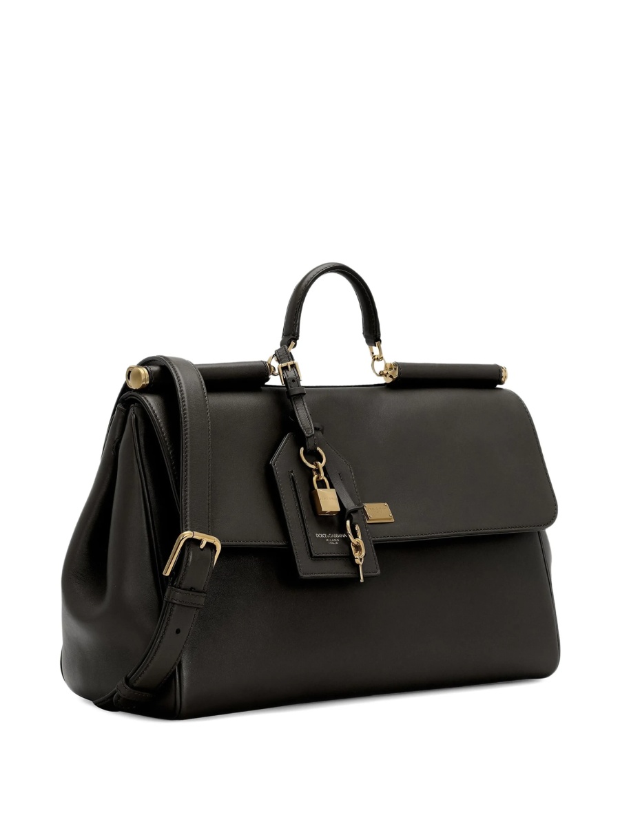 Geanta de mana Dolce &amp; Gabbana neagra din pvc si piele - Img 3