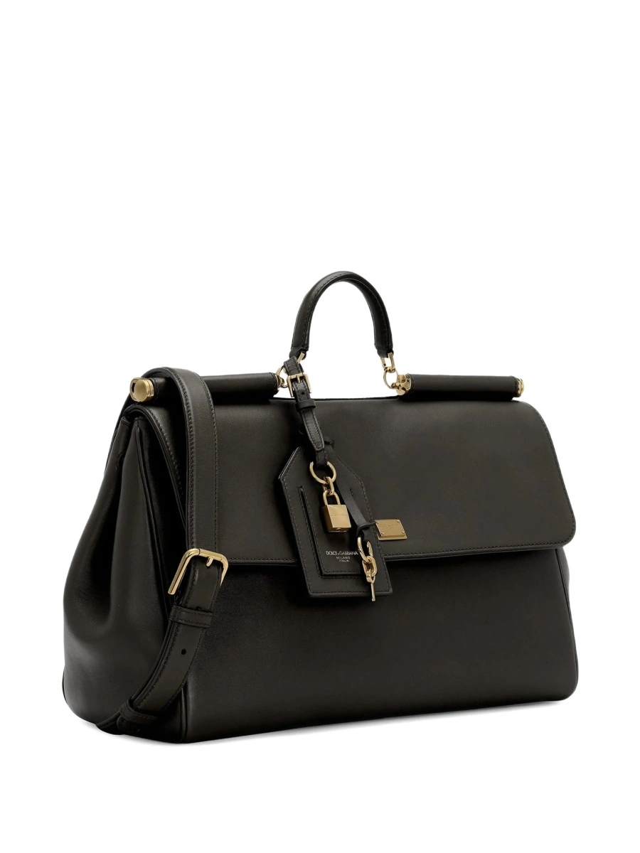 Geanta de mana Dolce &amp; Gabbana neagra din pvc si piele - Img 3
