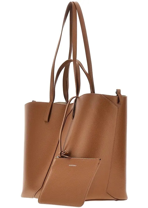 Geanta de mana 'Emporio Armani 1981' leather shopping bag - Img 2