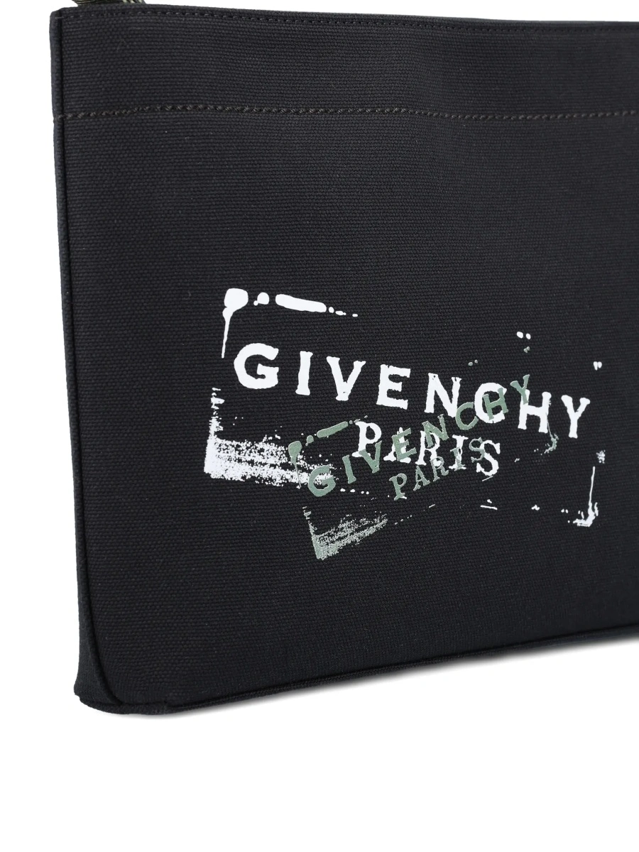Geanta de mana Givenchy neagra din bumbac - Img 6