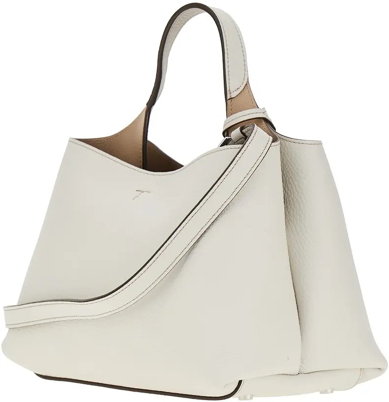 Geanta de mana Grained leather micro shopping bag - Img 2