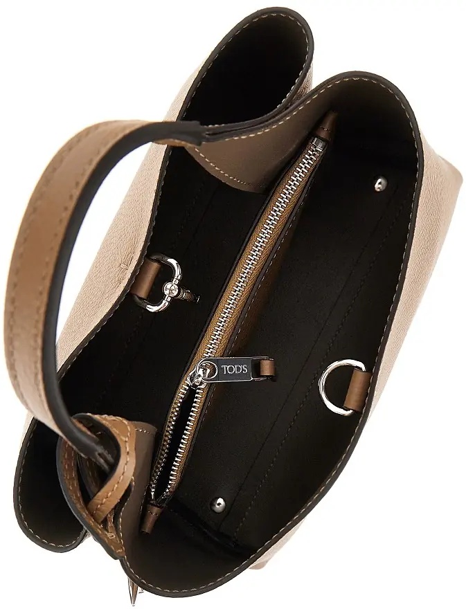 Geanta de mana Grained leather micro shopping bag - Img 3