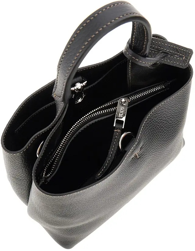 Geanta de mana Grained leather mini shopping bag - Img 3