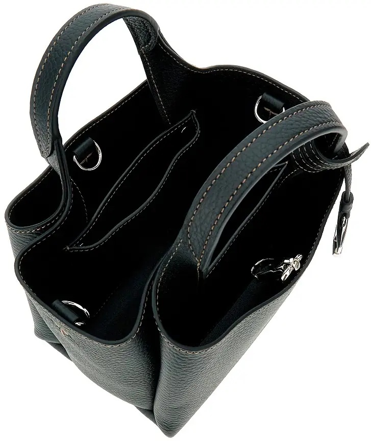 Geanta de mana Grained leather mini shopping bag - Img 3