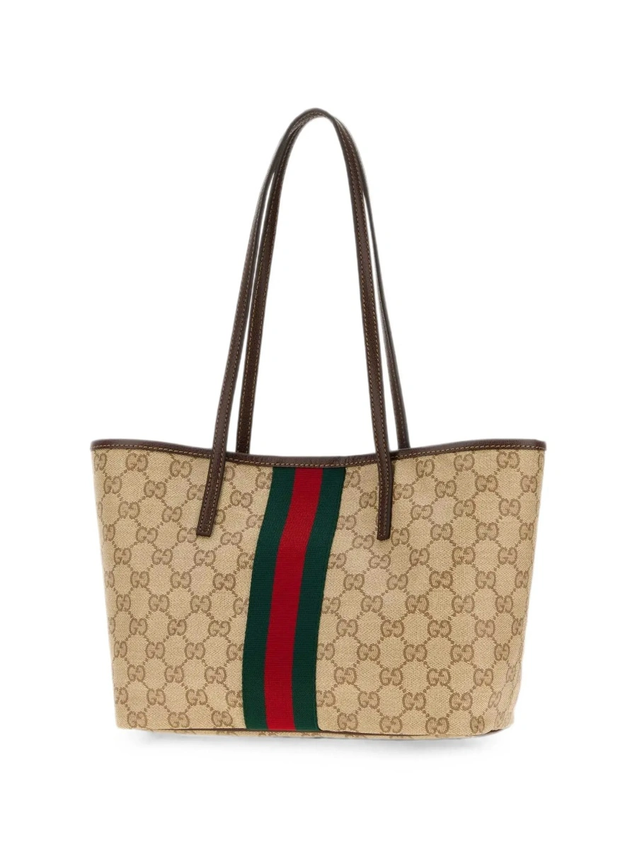 Geanta de mana Gucci bej din canvas GG 'Essence' - Img 5