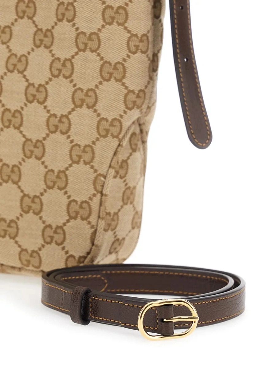 Geanta de mana Gucci bej din canvas GG 'Lunetta' - Img 3