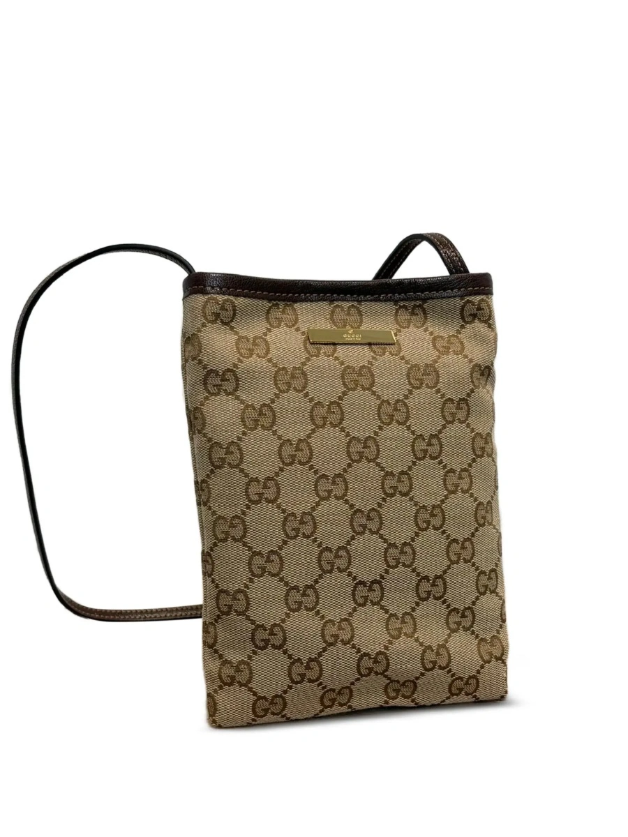Geanta de mana Gucci bej din canvas GG Supreme si piele - Img 5