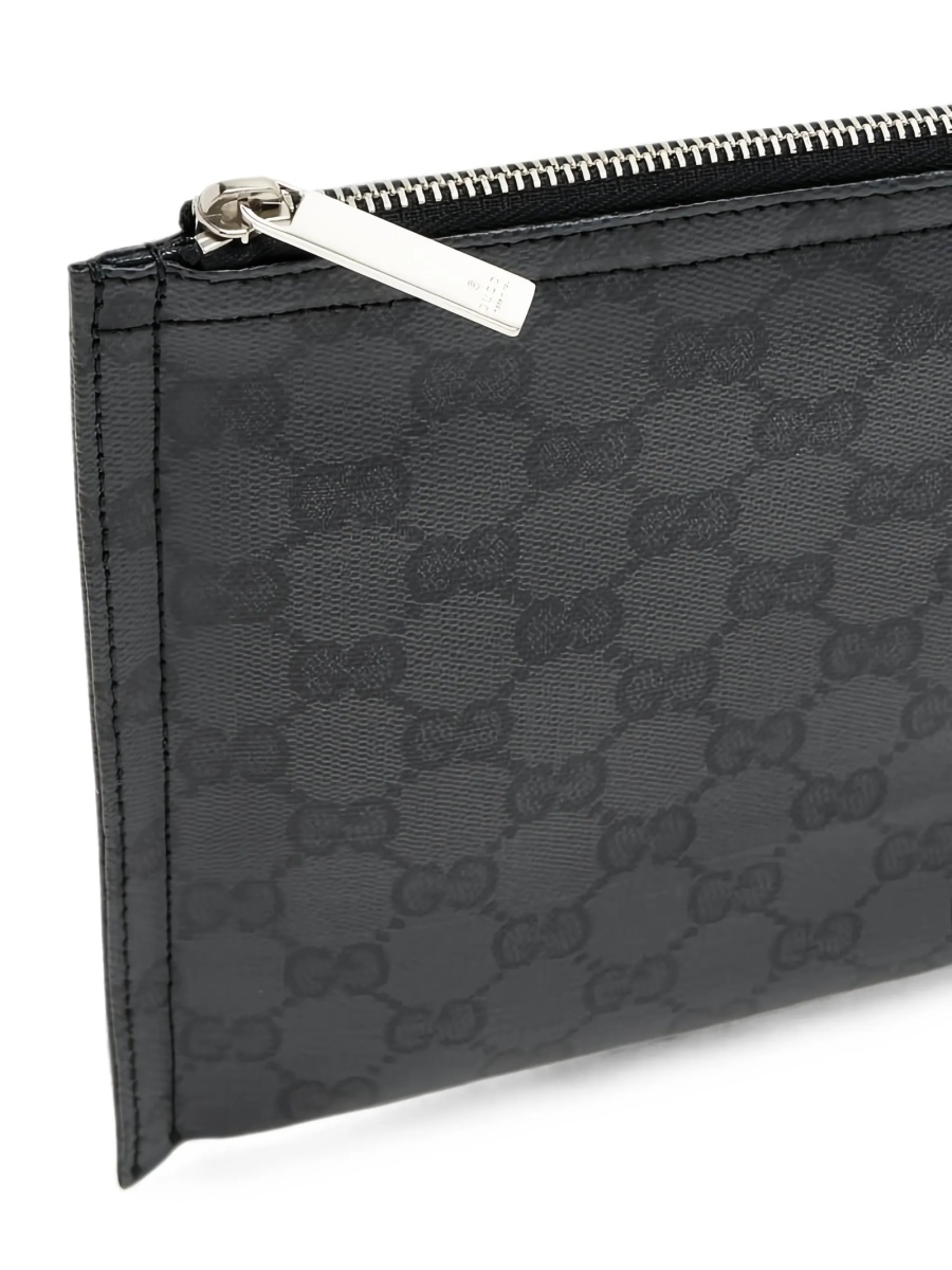 Geanta de mana Gucci neagra din material textil - Img 3