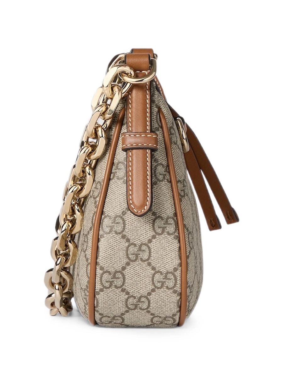 Geanta de mana Gucci neutra din material textil - Img 4