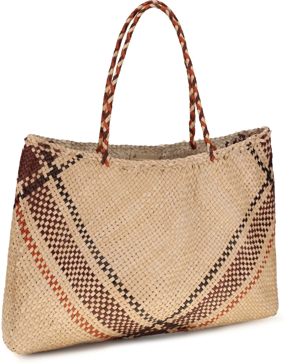Geanta de mana Handwoven leather Tote Bag - Img 3