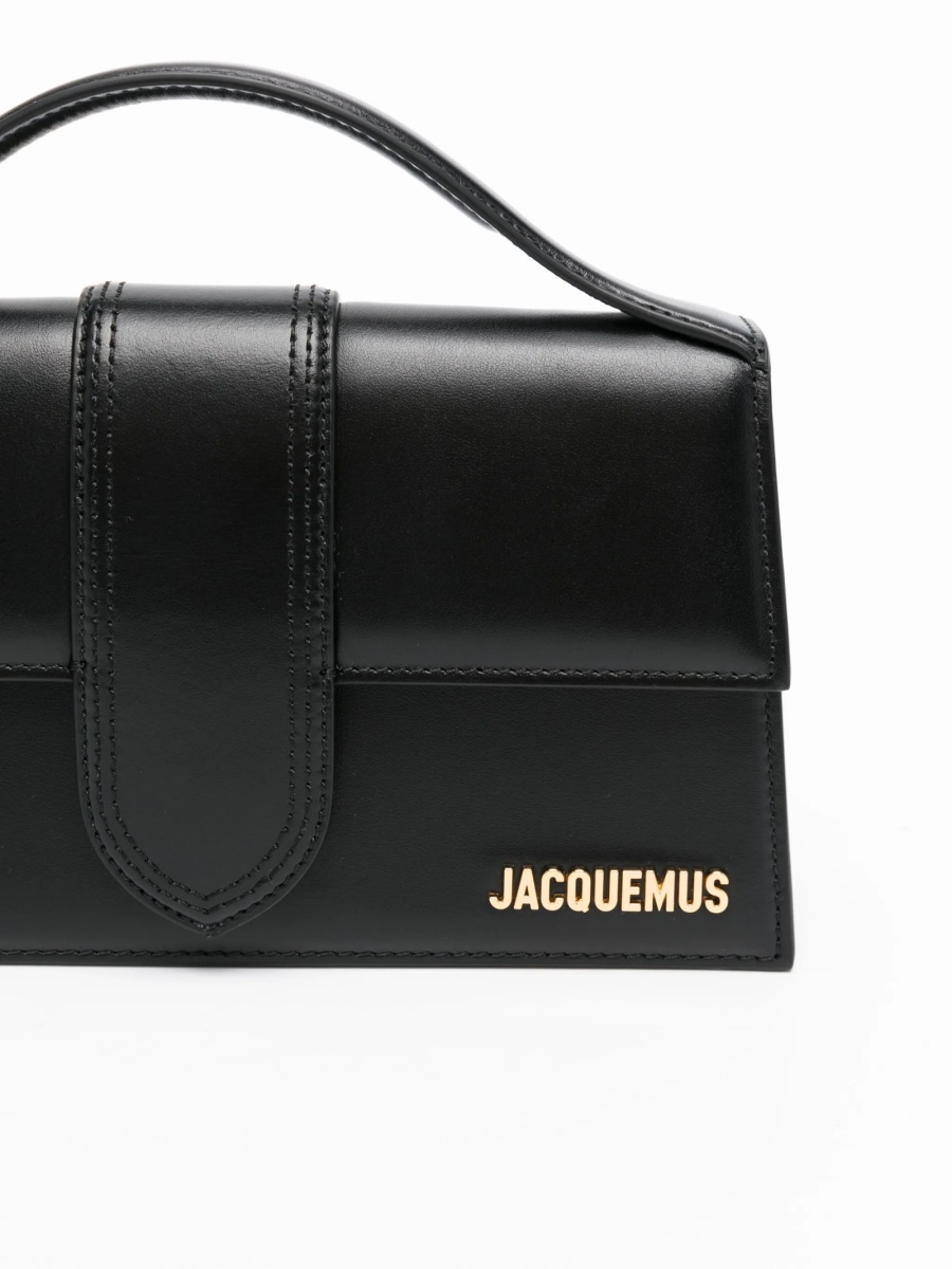 Geanta de mana JACQUEMUS Bambino neagra din piele - Img 4