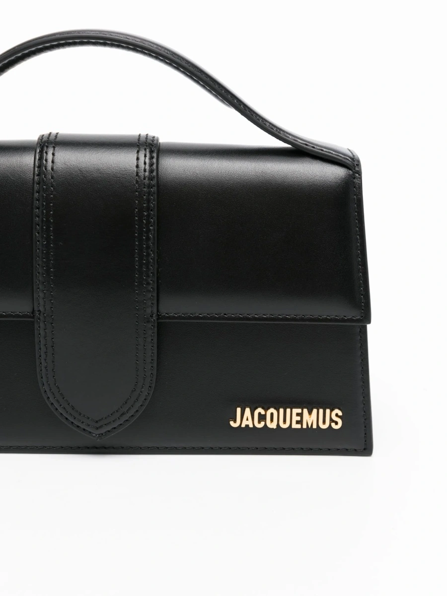 Geanta de mana JACQUEMUS Bambino neagra din piele - Img 4
