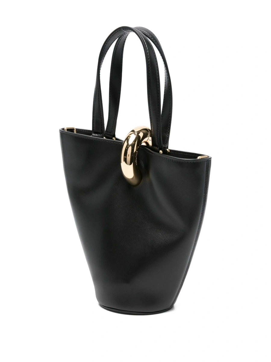 Geanta de mana JACQUEMUS Bambola neagra din piele - Img 3