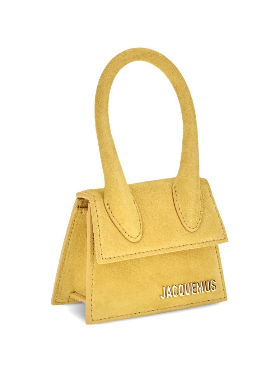 Geanta de mana JACQUEMUS Chiquito galbena din piele - Img 2