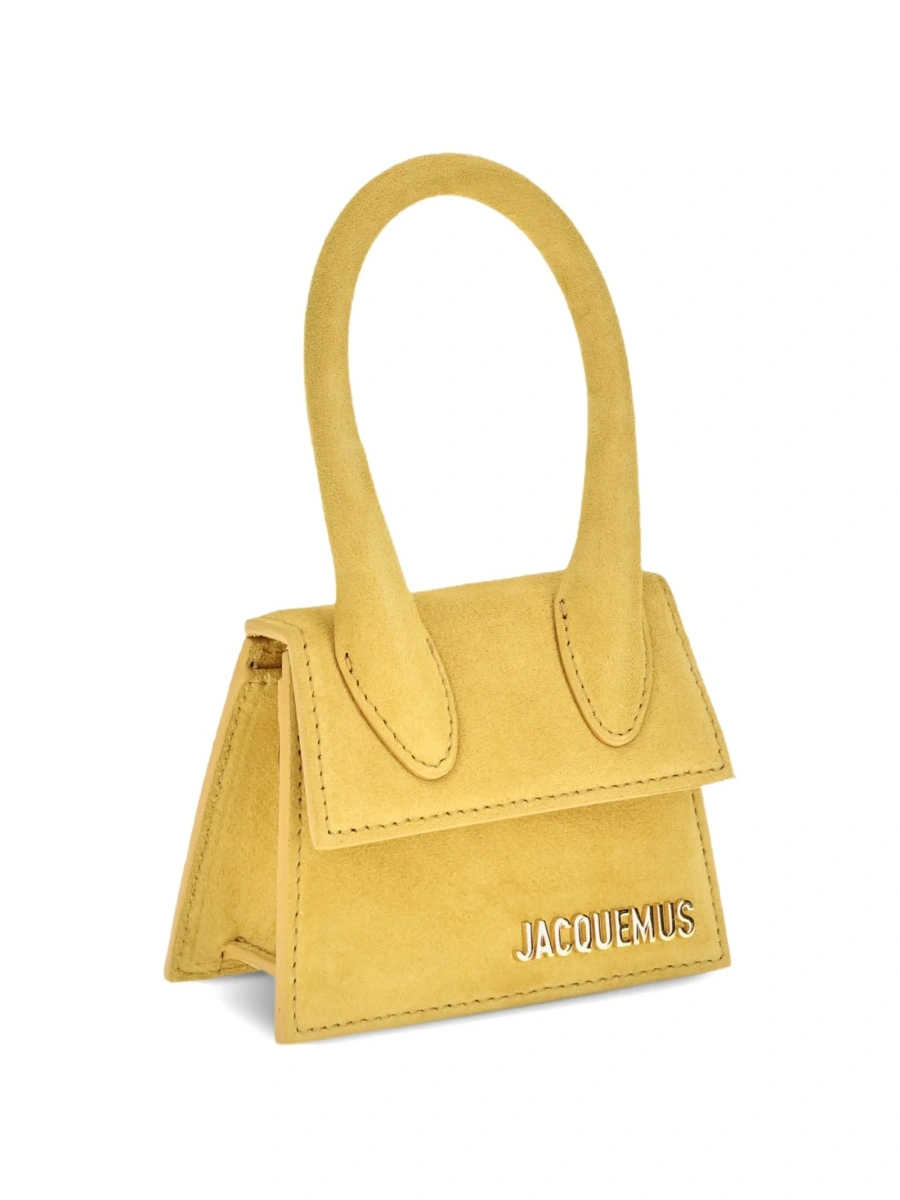 Geanta de mana JACQUEMUS Chiquito galbena din piele - Img 2