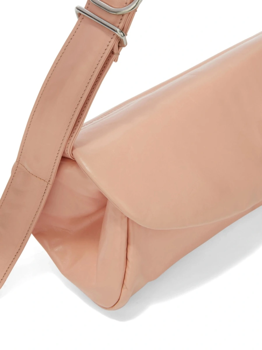Geanta de mana Jil Sander roz din piele - Img 4