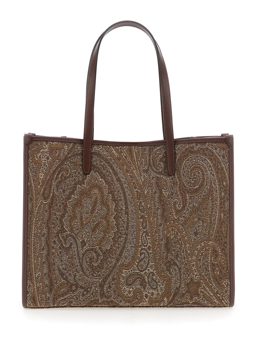 Geanta de mana 'Lovetrotter' Brown Tote bag with Jacquard motif in Denim for Women - Img 2