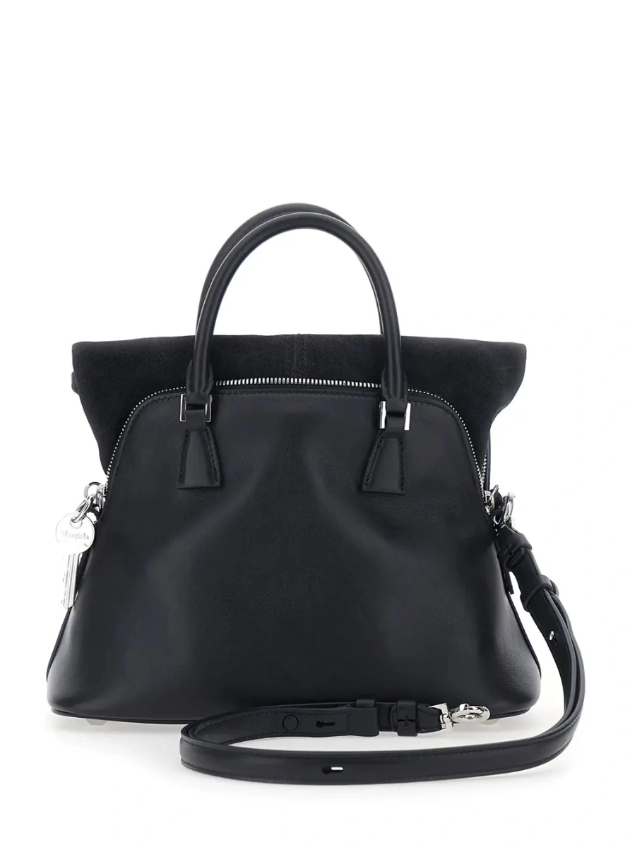 Geanta de mana Maison Margiela neagra din piele - Img 2