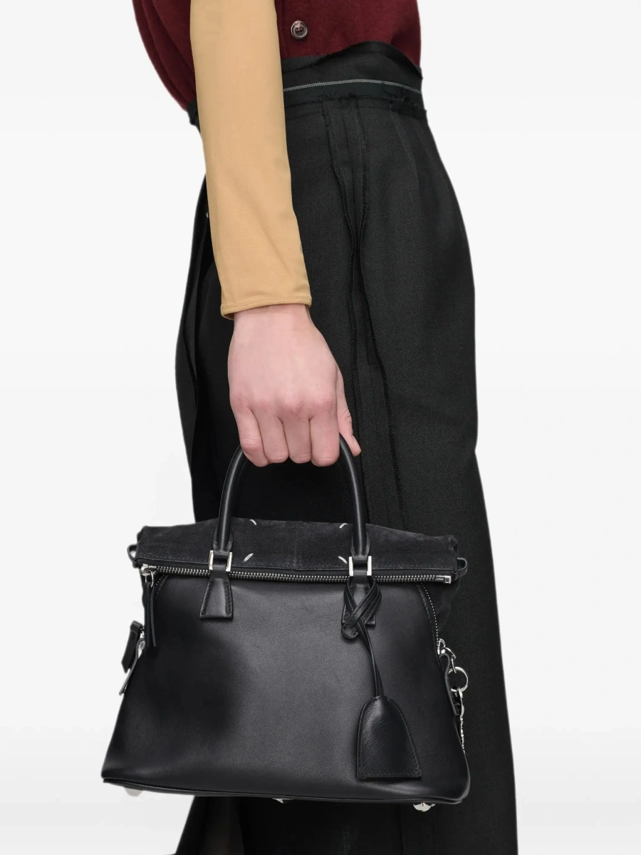 Geanta de mana Maison Margiela neagra din piele - Img 4