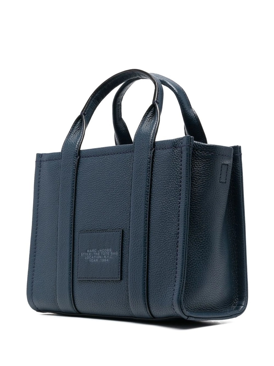 Geanta de mana Marc Jacobs albastra din piele - Img 3