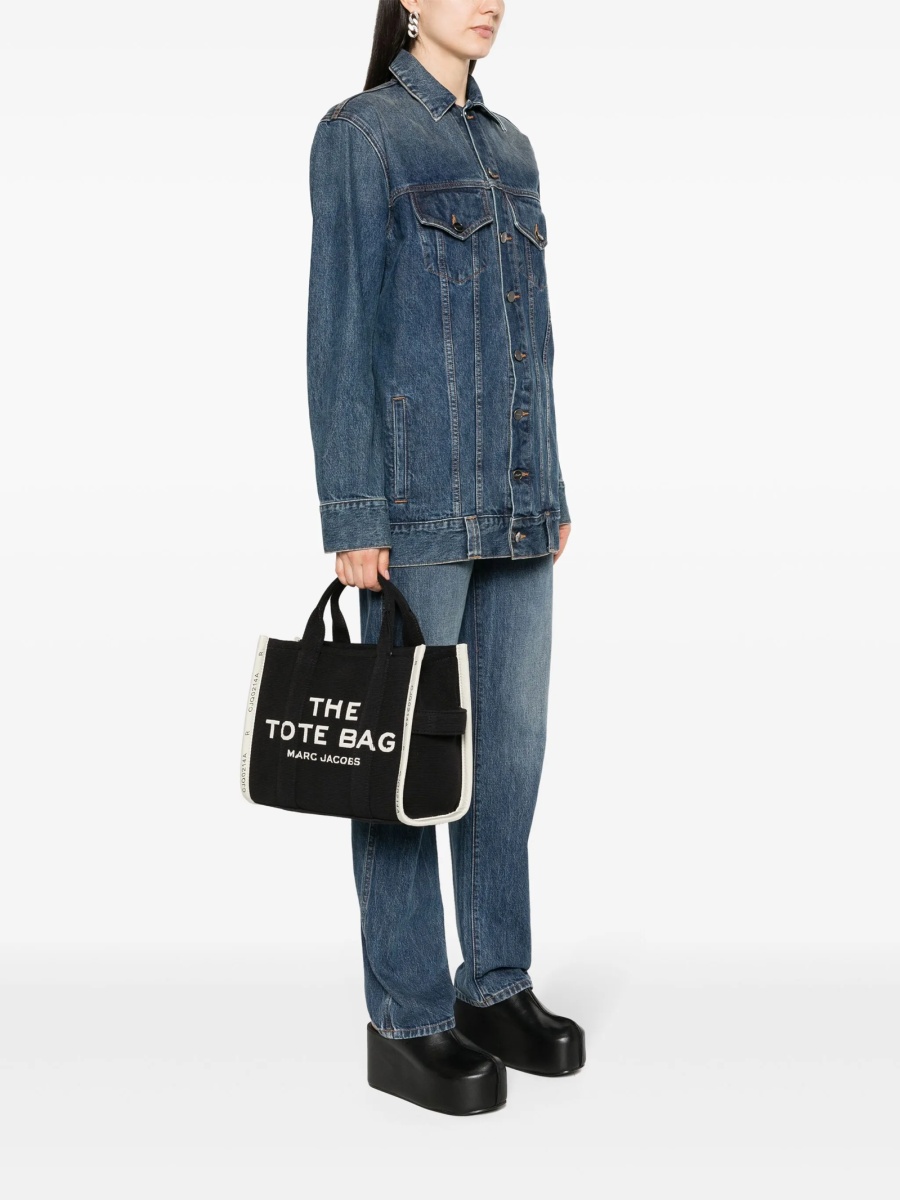 Geanta de mana Marc Jacobs neagra din bumbac si polyester - Img 2