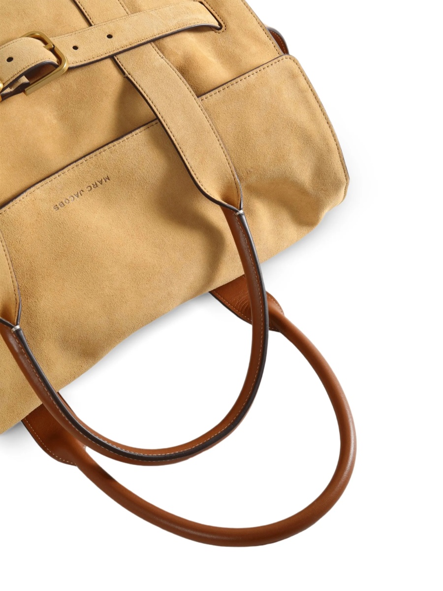 Geanta de mana Marc Jacobs neutra din piele intoarsa - Img 3