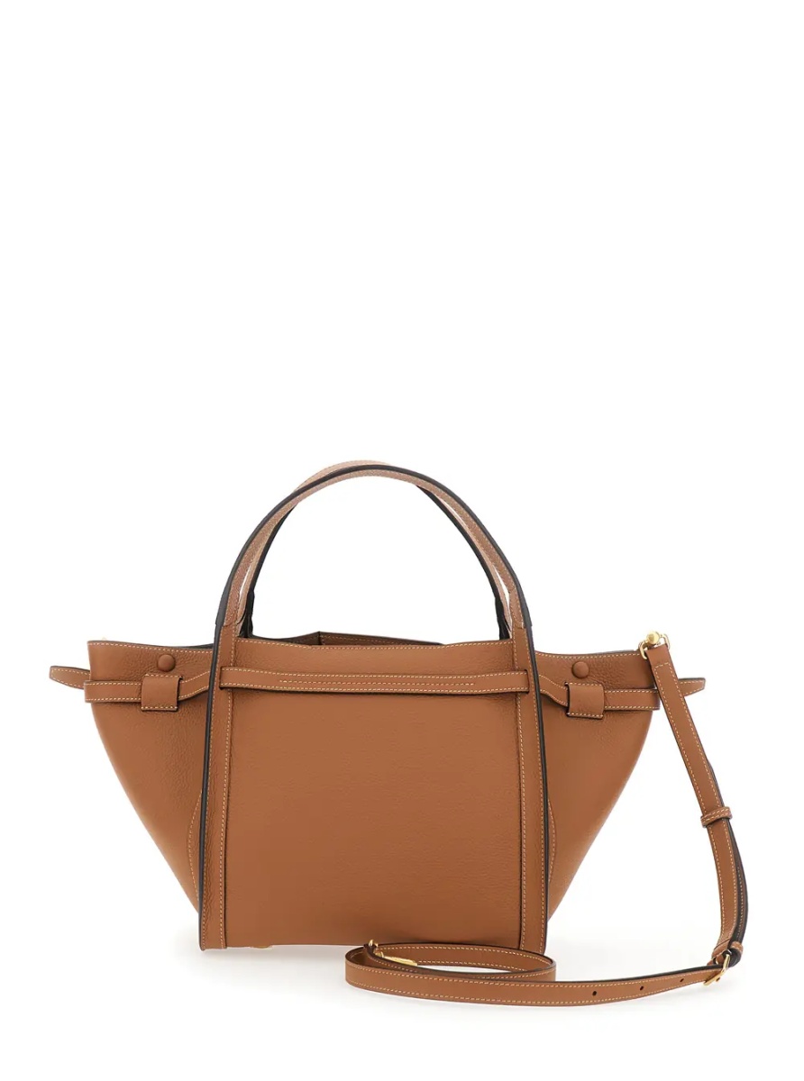 Geanta de mana Medium Tote Bag 'T Timeless' with T Timeless Plaque on the Front and Adjustable and Removable Brown Leather Strap for Women - Img 2