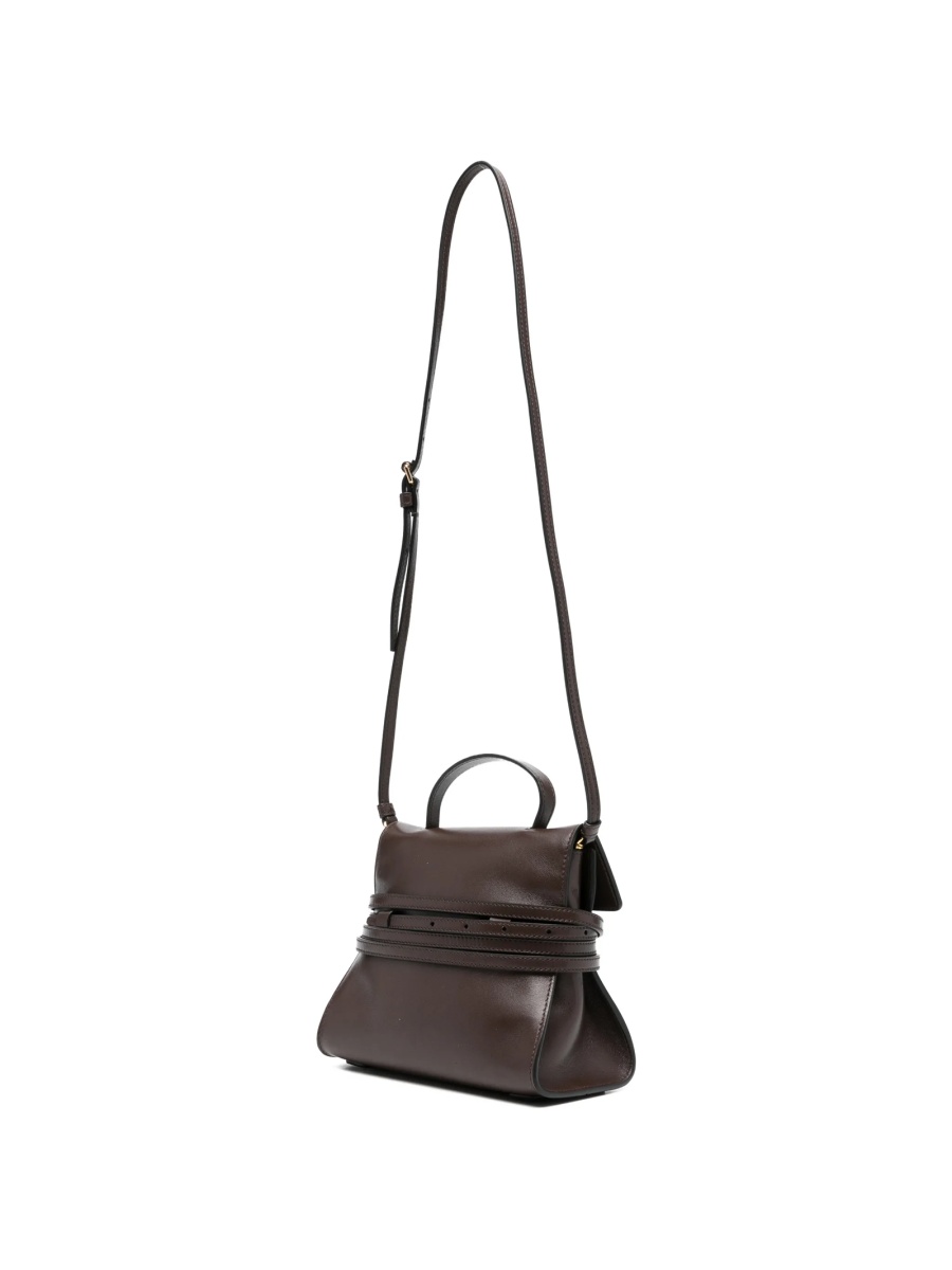 Geanta de mana Moschino maro din piele - Img 3