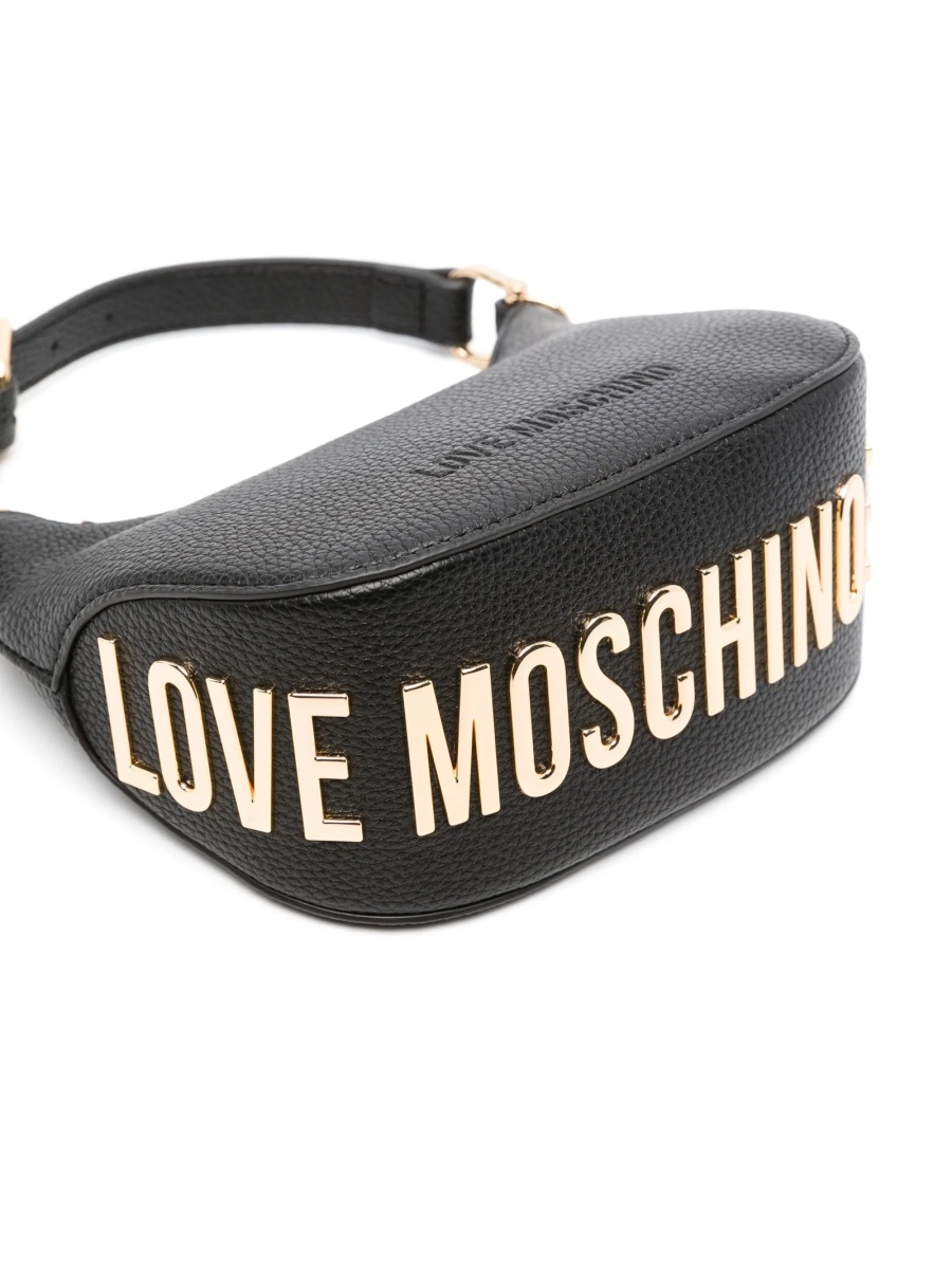 Geanta de mana Moschino neagra din poliuretan - Img 4