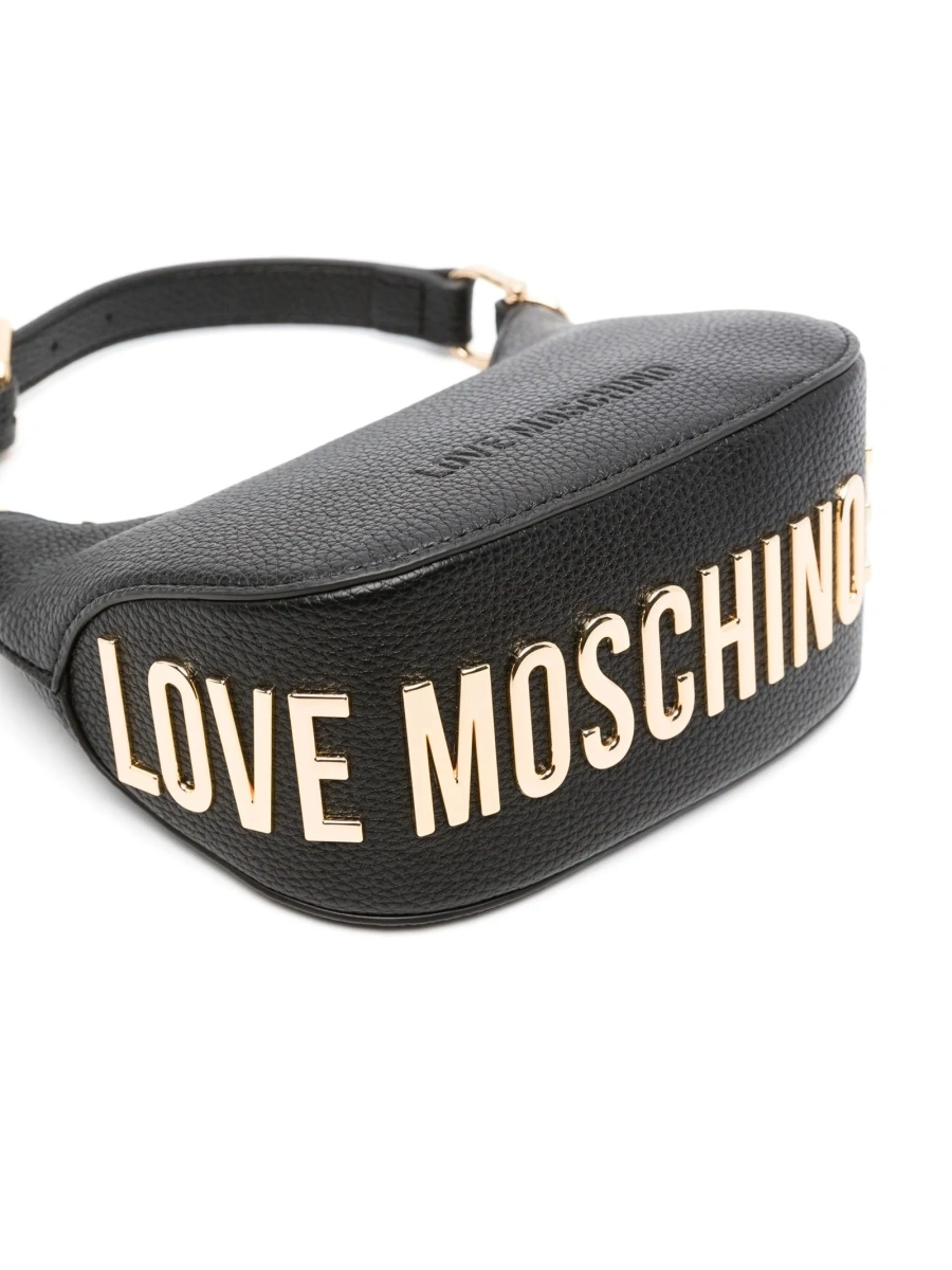 Geanta de mana Moschino neagra din poliuretan - Img 4