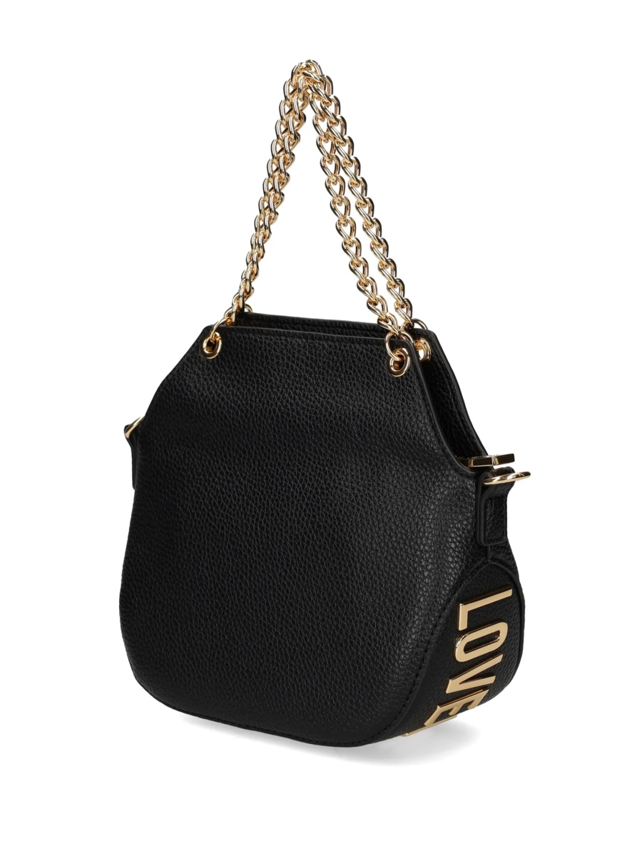 Geanta de mana Moschino neagra din poliuretan - Img 2